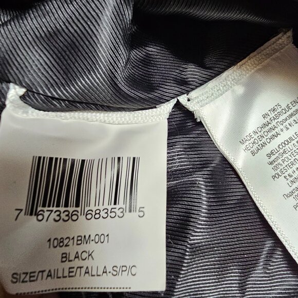 Puffer Quilt Black Womens BCBG Maxazria Womens Jacket Coat Belt Full Zip Long S - Picture 15 of 15